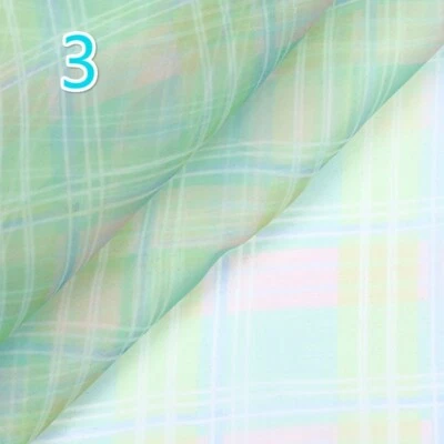 Check Mesh Organza Fabric Lace Tartan Curtain Skirt Dress Craft Tulle Voile Trim - Image 1 of 4