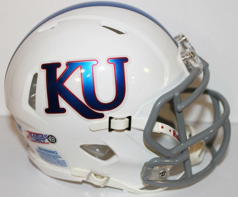 2020 Kansas Jayhawks Custom Riddell Mini Helmet vs Baylor Cover