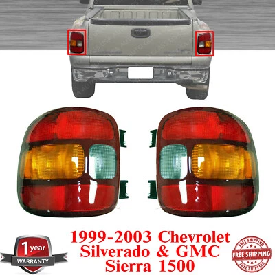Juego de 2 luces traseras halógenas para Silverado Sierra 1500 1999-2003 Foto 1 de 4