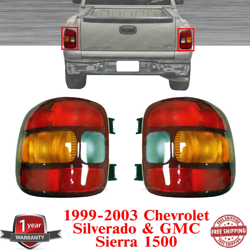 Juego de 2 luces traseras halógenas para Silverado Sierra 1500 1999-2003 Foto 1 de 4