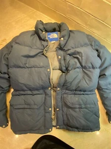 80s Vintage North Face Puffer Blue Size S - Picture 1 of 5
