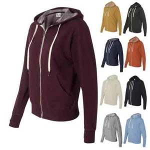 Independent Trading Co Unisex Heathered French Terry Full-Zip Hoodie PRM90HTZ - Picture 1 of 13