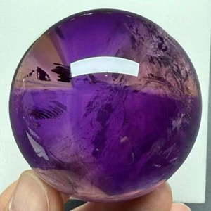56mm Top Natural amethyst Quartz Ball Crystals Reiki Sphere healing gift - Picture 1 of 8