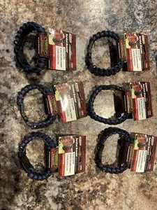 Pulsera de supervivencia SecureLine cuerda de nailon paracord - grande, negra/gris, lote de 6 - Imagen 1 de 4