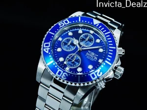 Reloj de pulsera Invicta 43 mm para hombre Pro Diver VD55 esfera azul cronógrafo SS - Imagen 1 de 8