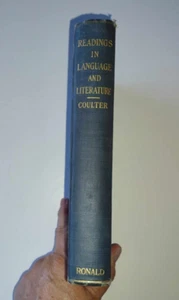 Readings in Language and Literature by Vincil C Coulter c1930 College Textbook - Picture 1 of 8