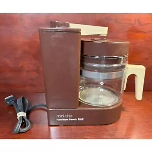 Mini macchina da caffè vintage Hamilton Beach Scovill a goccia 4 tazze 784 marrone USA funziona! - Foto 1 di 11