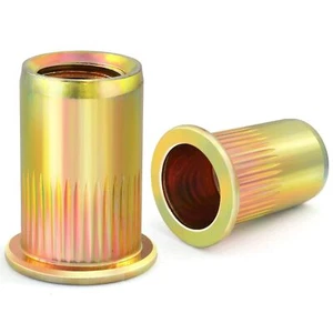 VGBUY 200Pcs 10-32UNC Rivet Nut Carbon Steel Zinc Plated Rivnut Threaded Inse... - Picture 1 of 3
