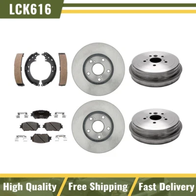 Rotores de freno y pastillas de cerámica para Toyota Camry 2002-2006 + tambores de freno y zapatas Foto 1 de 4