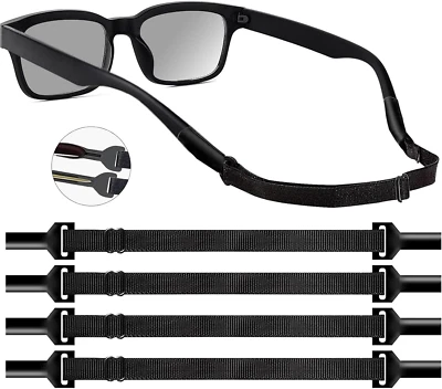 Adjustable Glasses Strap Eyeglasses Strap 4 Pack Sunglasses Strap No Tail Eye Gl - Image 1 of 4