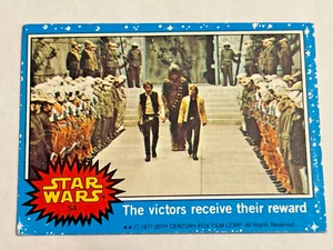 1977 Topps Star Wars Blue Series 1 #54 Victors receive their reward Movie Facts - Picture 1 of 2