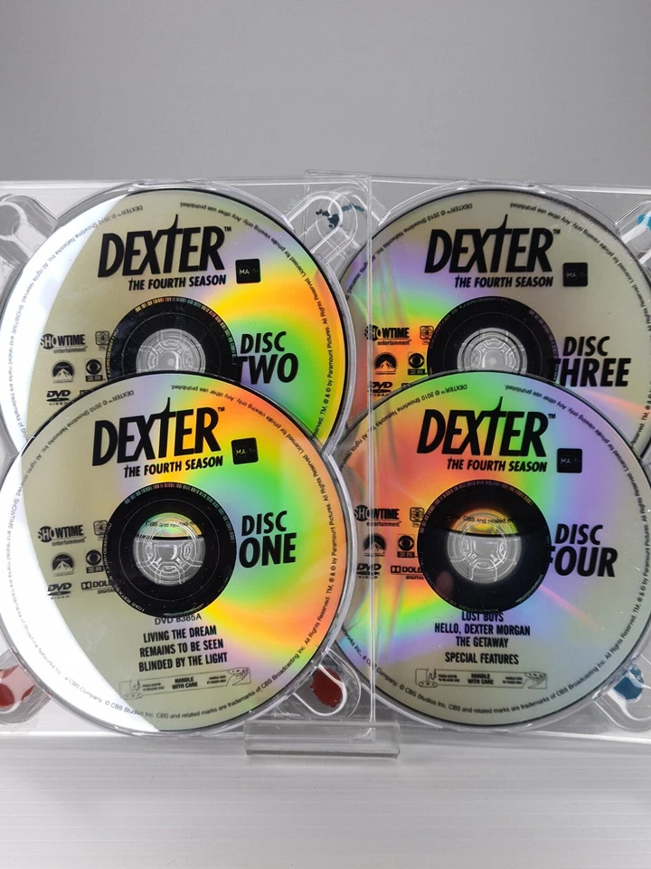 Dexter : Season 4 DVD - DISCS ONLY no cover Jennifer Carpenter Lauren Velez C.S - Image 1 of 1