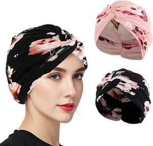 2 Stücke Turban Damen,Kopfbedeckung Chemo,Sommermütze Damen,Chemo Mütze Damen,Ko - Bild 1 von 6