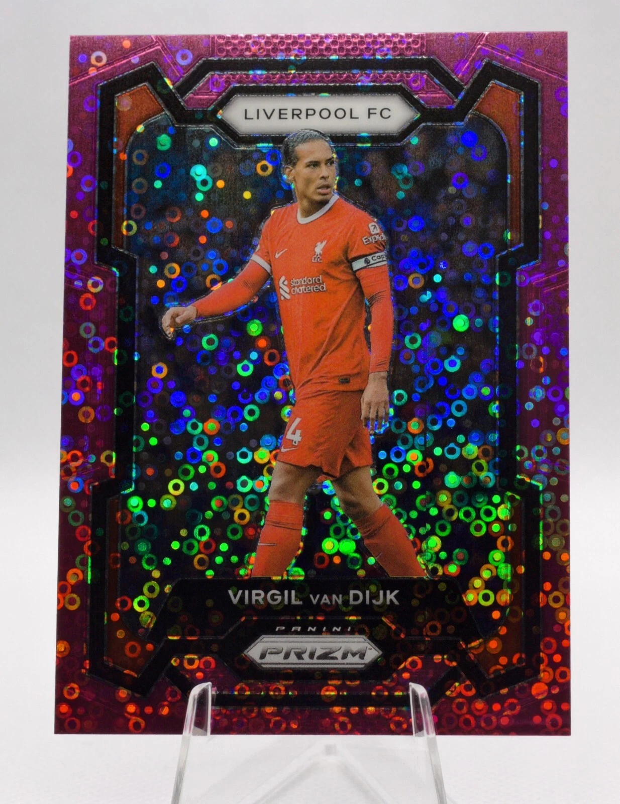 Virgil Van Dijk - 2023-24 PRIZM EPL PINK BREAKAWAY DISCO /149 #81 - Liverpool