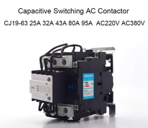 Contactor de CA de conmutación capacitiva CJ19-63 25A 32A 43A 80A 95A AC220V AC380V - Imagen 1 de 5
