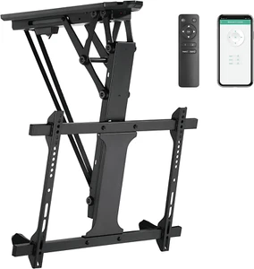 Electric Ceiling TV Mount With Remote And App Controller Motorized Flip Down Fit - Picture 1 of 13