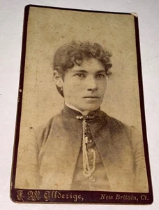 Rara antica donna americana d'identità! Ella H. Hodge Minor! Foto CDV Gran Bretagna nuova, CT - Foto 1 di 6