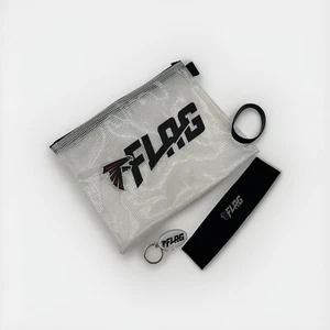 Atlanta Falcons FLAG Football NFL Kids Promo Keychain Pencil Case Head Wristband - Picture 1 of 7