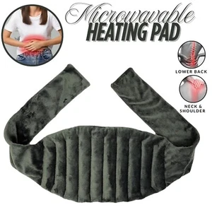 Microwavable Heat Wrap Wheat Bag for Lower Back Pain Relief Cramps Heating Pad - Picture 1 of 10