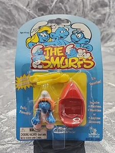 1996 Smurf Minimates Smurfette with canoe - Picture 1 of 3