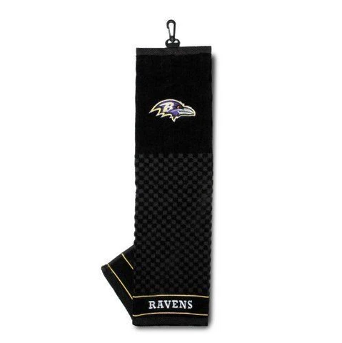 Baltimore Ravens Golf Bag Embroidered Towel  - Tri-Fold 16" x 25" Course Club Cover