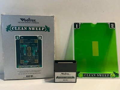 Clean Sweep (Vectrex, 1982) Box, Cart, and Overlay...NO MANUAL Genuine Original - Image 1 of 4