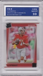 C.J. STROUD ROOKIE CARD 2023 Donruss Clearly Football GEM MINT 10 $$ NFL CJ RC - Picture 1 of 1