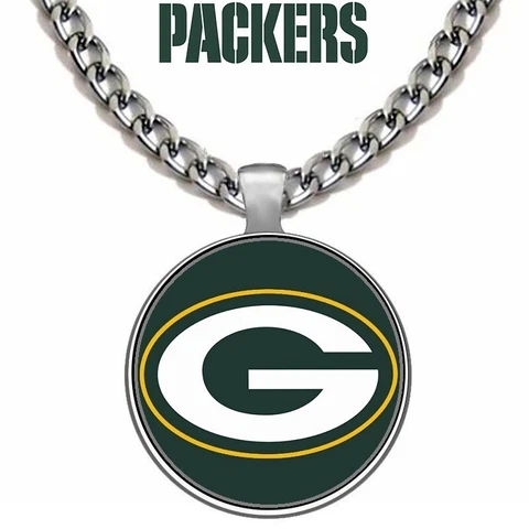 Green Bay Packers Mens Womens 24" Stainless Steel Chain Pendant Necklace D5 Cover