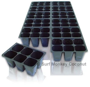 Seedling Starter Trays: 10 Horticulture Flats +5 LABELS, 720 Cells, Medium Size - Picture 1 of 4