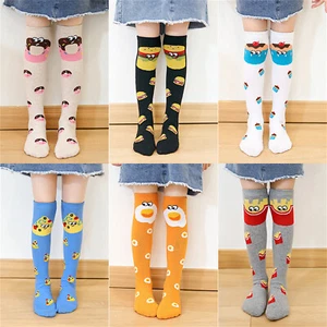 6pairs Girls Socks Knee High Stockings Funny Cartoon Food Warm Cotton Socks - Picture 1 of 10