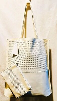 Bolso de Mano Bolso de Mano Shopper SAKS FIVE AVENUE BLANCO CREMA Cuero Sintético + Bolsa Foto 1 de 4