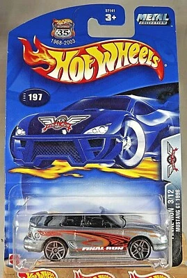 2003 Hot Wheels #197 Final Run 3/12 MUSTANG GT 1996 Gray w/Chrome Pr5 Spoke Whls - Image 1 of 4