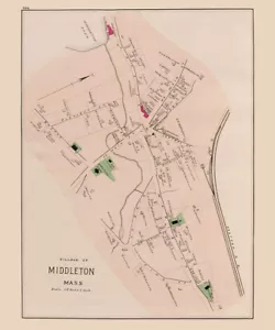 1884 Map of Middleton Massachusetts - Picture 1 of 3