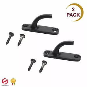 BLACK MODERN TIE BACK HOOK 45mm Metal Curtain/Blind Rope/Cord/Tassel Holdback - Picture 1 of 9