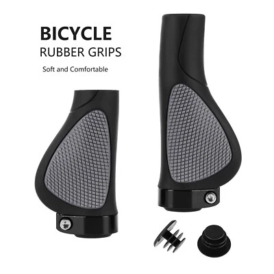 Bike Grips Rubber Non-slip Bicycle Handlebar Ergonomic Cycling Lock On for Ebike - Image 1 of 4