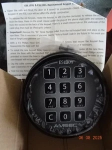 Amsec ESL 20 Electronic Keypad - New - Picture 1 of 2