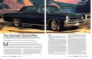 PONTIAC GRAND PRIXS OF THE 1960S ~ NICE 6-PAGE ARTICLE / AD - Picture 1 of 1