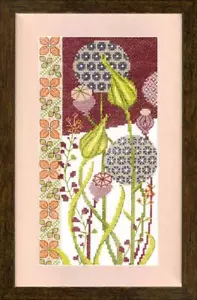 Zum Selbermachen gezähltes Kreuzstich-Set ""Mohnfeld"" 5,1x9,8 Zoll/13,0x25,0 cm - Bild 1 von 1