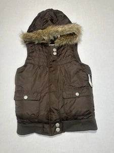 Old Navy Girls Size XL Puffer Vest Brown (fits girl size 8) - Picture 1 of 13