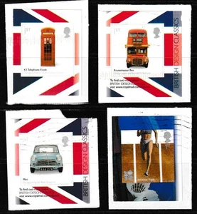 BRIEFMARKEN 1. KLASSE 2009 GEBRAUCHT x 4 OLYMPIADE & BRITISCHE DESIGNKLASSIKER. - Bild 1 von 1