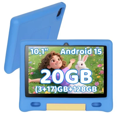 安卓 15 平板电脑 适合儿童 3-12 10.1 英寸八核 20GB RAM 128GB ROM WiFi — 第 1/4 张图片