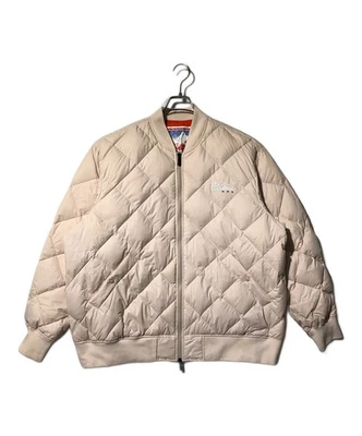FIRST DOWN Quilted Bomber Jacket Size: XL Ivory Men - Image 1 of 4