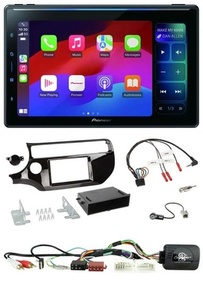 Pioneer Bluetooth DAB Lenkrad USB Autoradio für Kia Rio UB ab 03/2015 piano schw - Bild 1 von 4