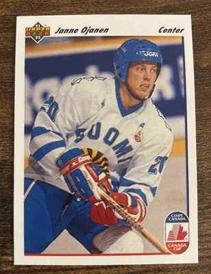 Upper Deck 1991-92 Janne Ojanen #25 Canada Cup NHLPA Team Finland NHL Player - Image 1 of 3