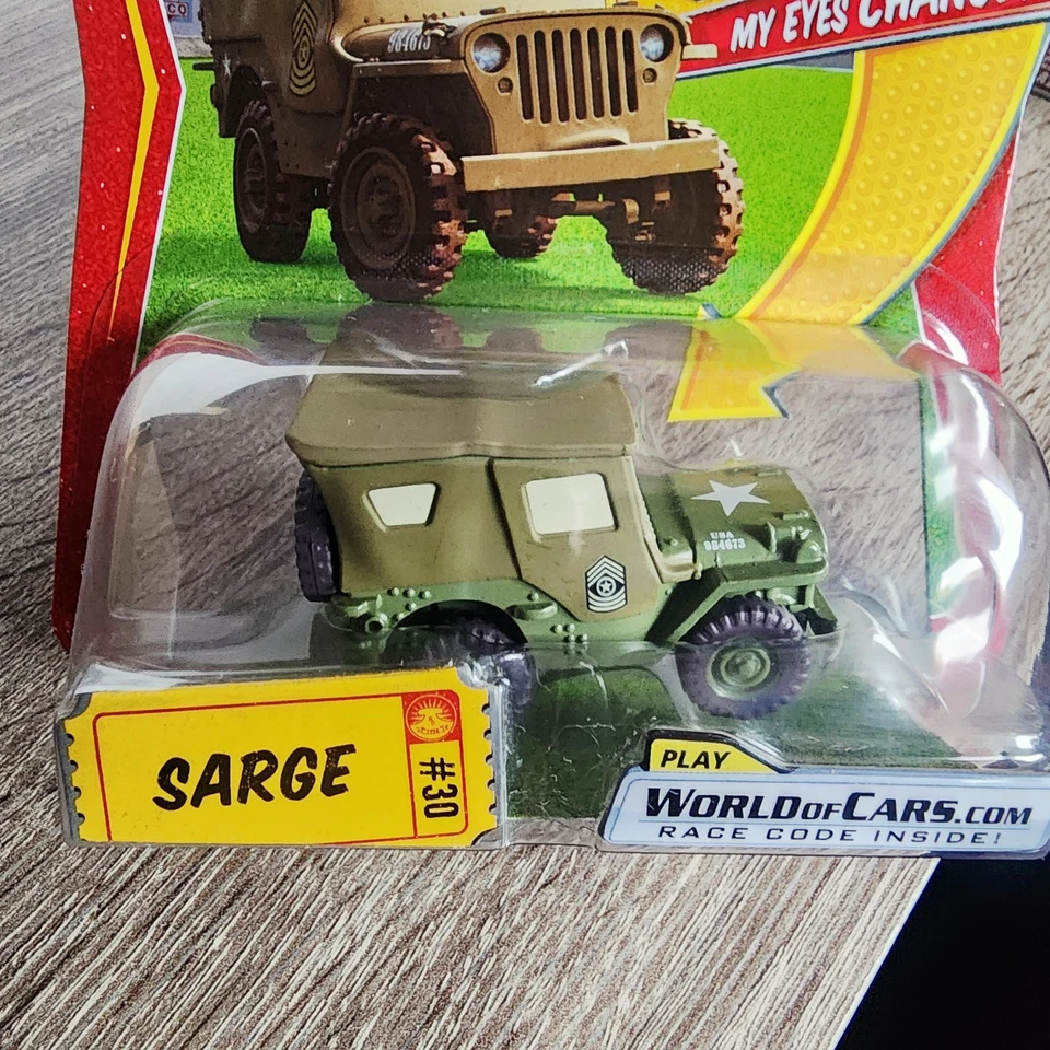 Disney Pixar Cars 1 Sarge #30 LOOK My Eyes Change V2