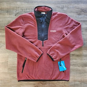 Columbia Sequoia Grove Half Zip Fleecepullover Red Spice / Schwarz Herren Größe S - Bild 1 von 9