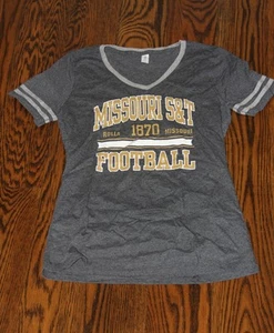 Jerzees Damen Gr. S T-Shirt Missouri S&T Fußball Kurzarm grau - Bild 1 von 8