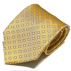 Jos A Bank Tie LONG Yellow Geometric Stylish Crisp Desiign Executive Collection - Picture 1 of 21