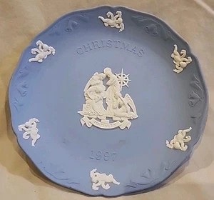 Wedgwood Jaspis hellblau 1997 Jahr Teller Figur Objekt 7,5" - Bild 1 von 7