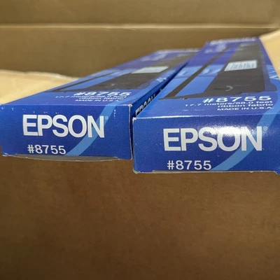 2-Epson 8755 Ribbon Cartridges FX-100 100+ 105 185 286 E 1000 1050 1170 sealed - Image 1 of 4